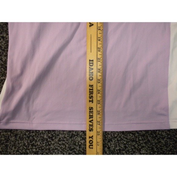 Short Par 4 Polo Shirt Mens M Soft Violet Whitfield Golf Performance Quick Dry - Picture 14 of 15